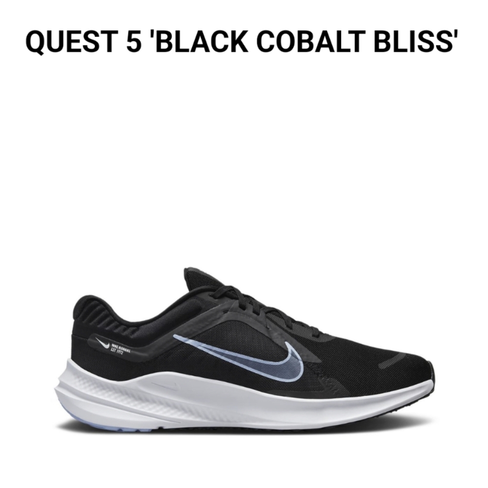 Nike Quest 5 'Black Cobalt Bliss' Men's Running Shoes